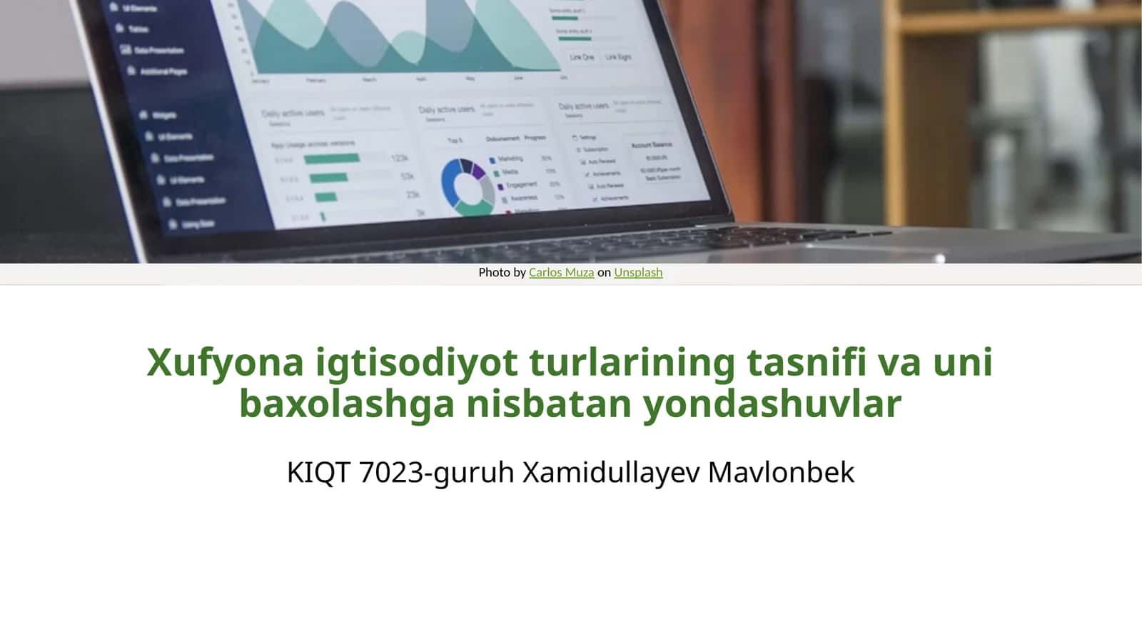Xufyona igtisodiyot turlarining tasnifi va uni baxolashga nisbatan yondashuvlar 1