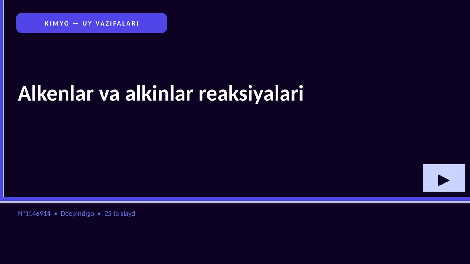 KIMYO — UY VAZIFALARI 1