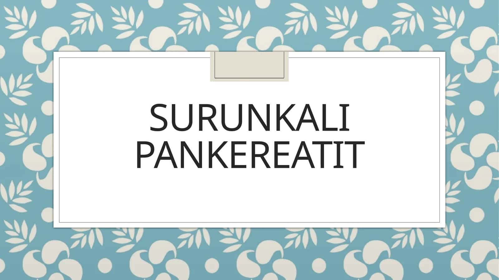 SURUNKALI PANKEREATIT 1