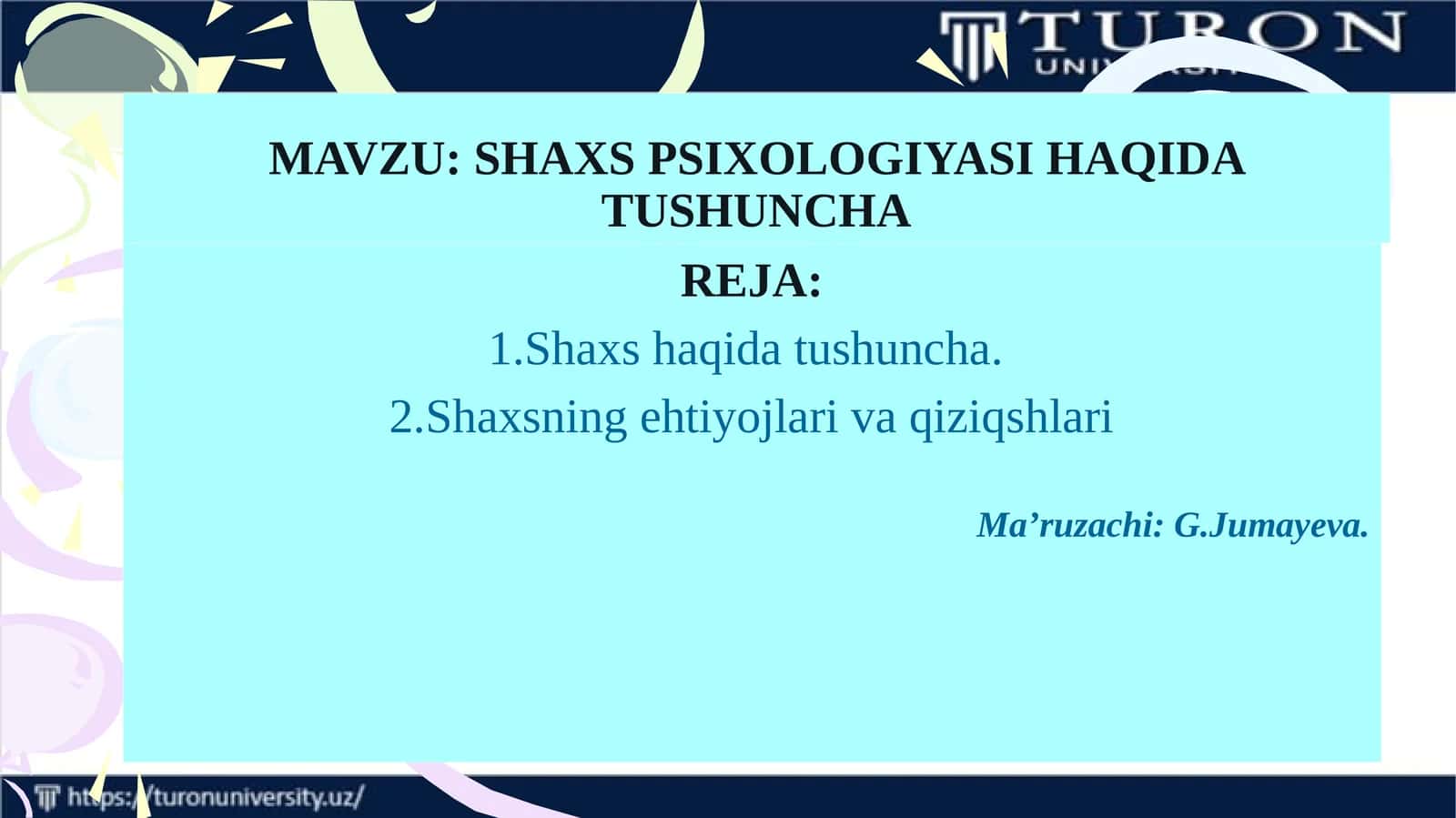SHAXS PSIXOLOGIYASI HAQIDA TUSHUNCHA 1