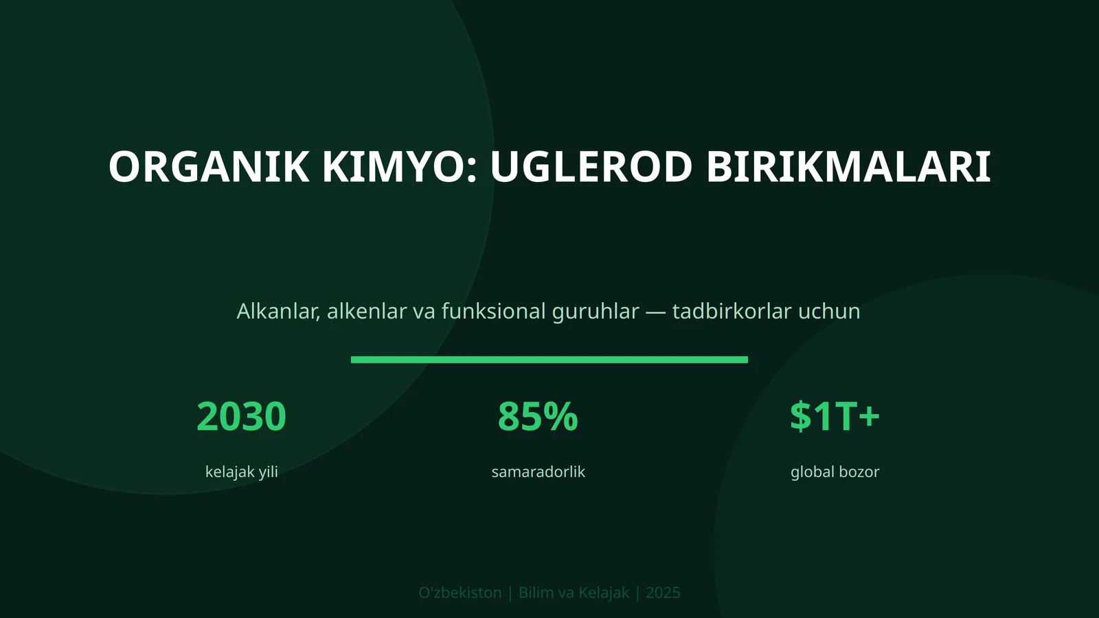 Organik kimyo: uglerod birikmalari 1