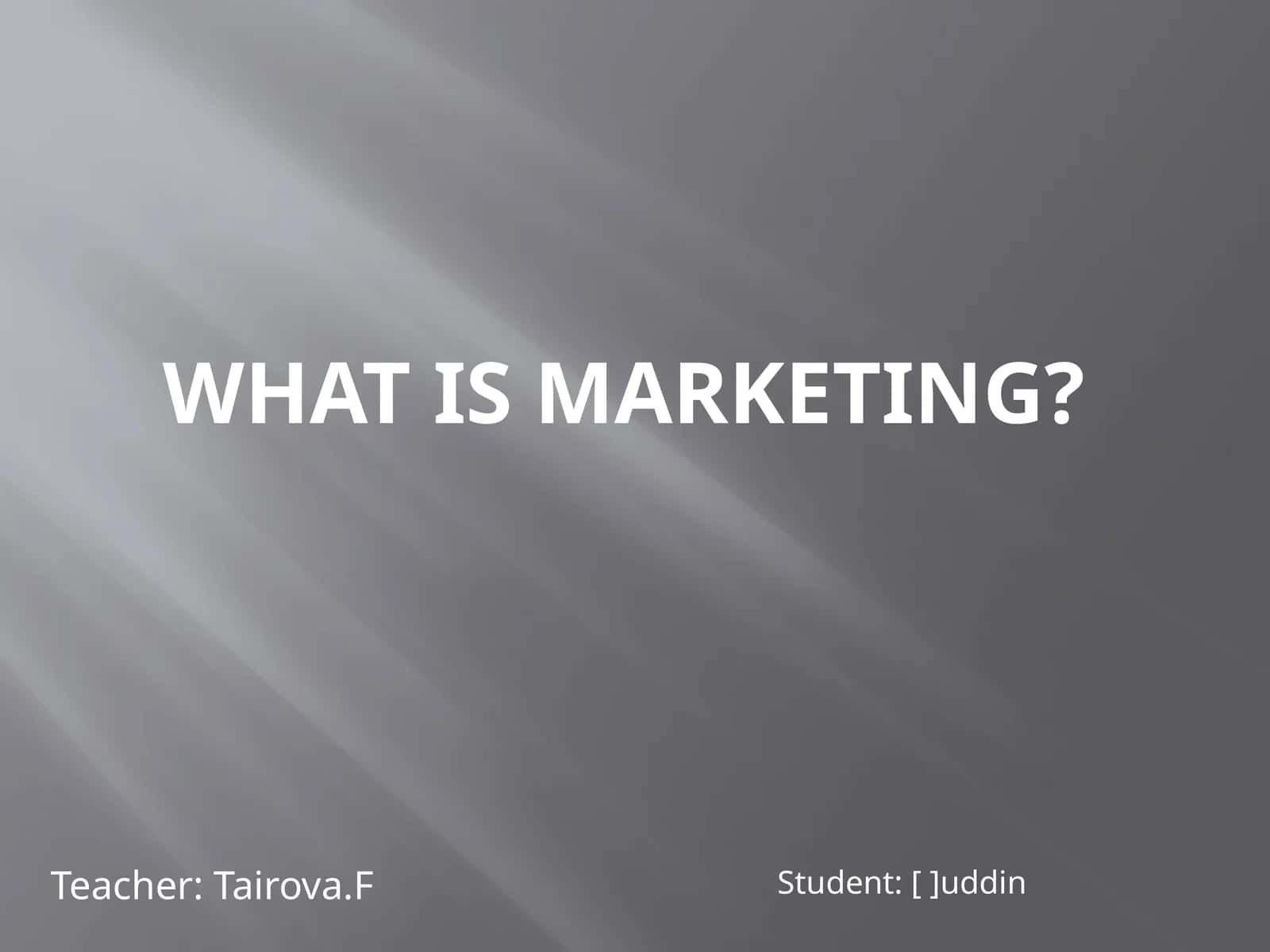 Marketing 1