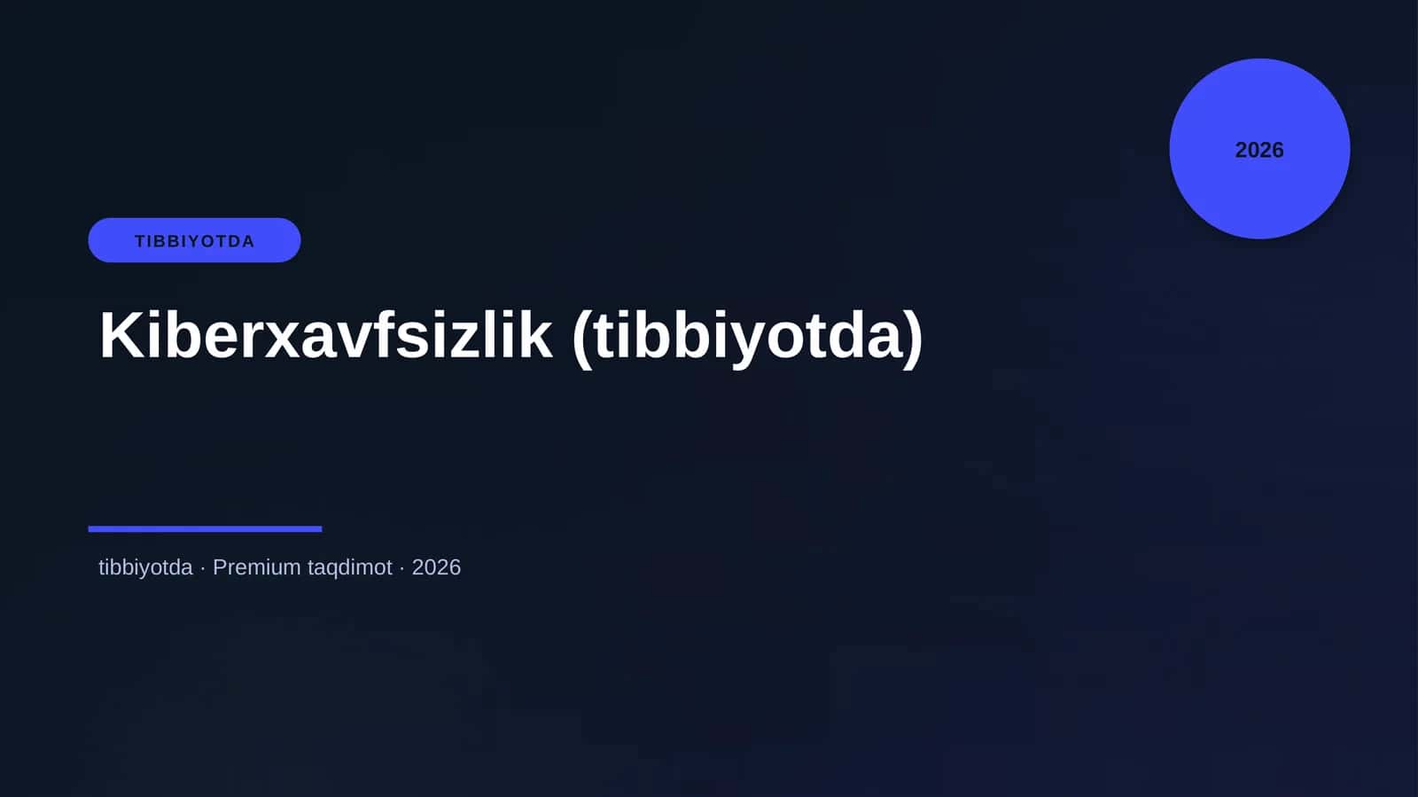 Kiberxavfsizlik (tibbiyotda) 1