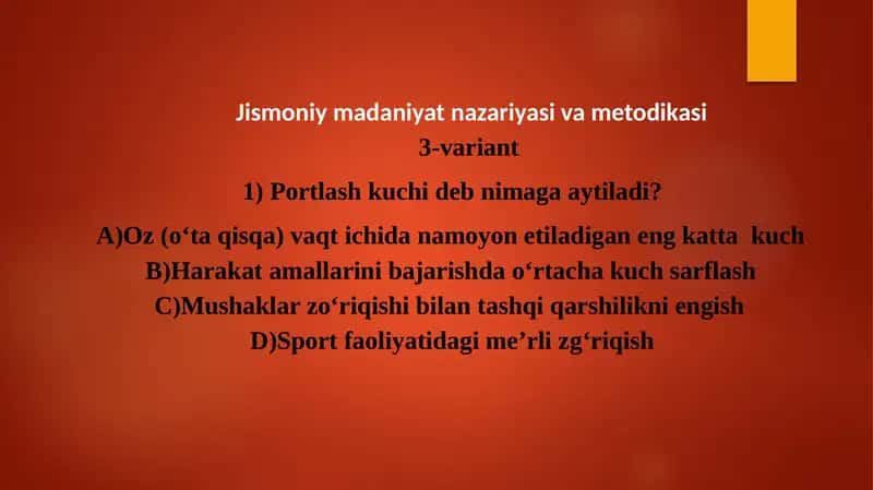 Jismoniymadaniyat nazariyasi va metodikasi 1