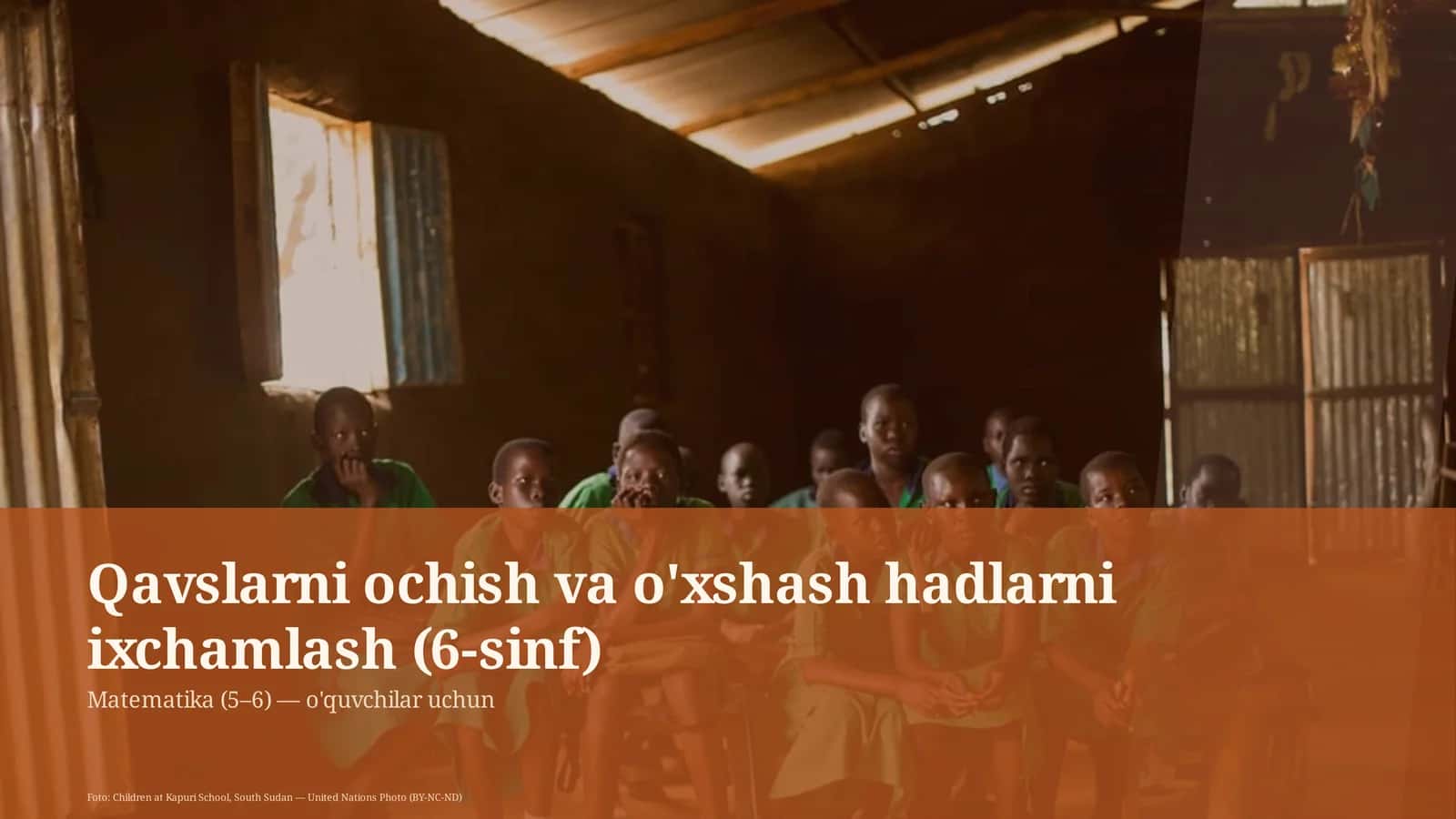 Qavslarni ochish va o'xshash hadlarni ixchamlash (6-sinf) 1