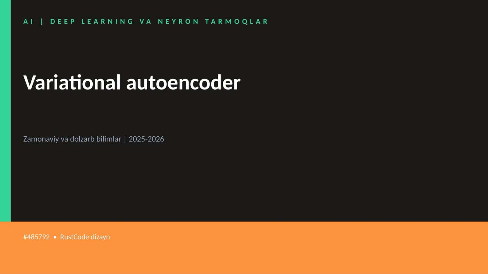 Variational autoencoder 1