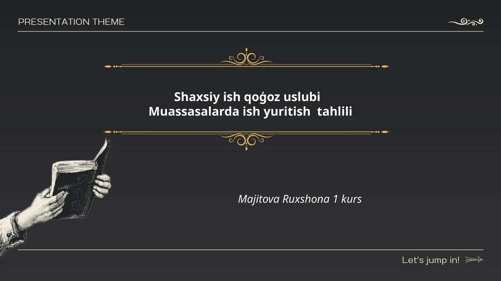 Shaxsiy ish hujjatlarini yuritish 1