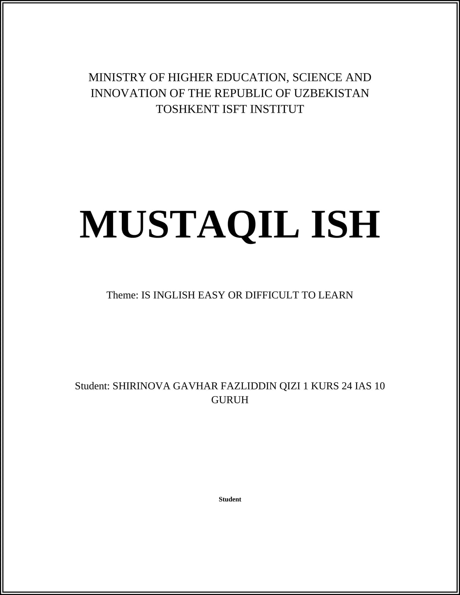 IS INGLISH EASY OR DIFFICULT TO LEARN 1