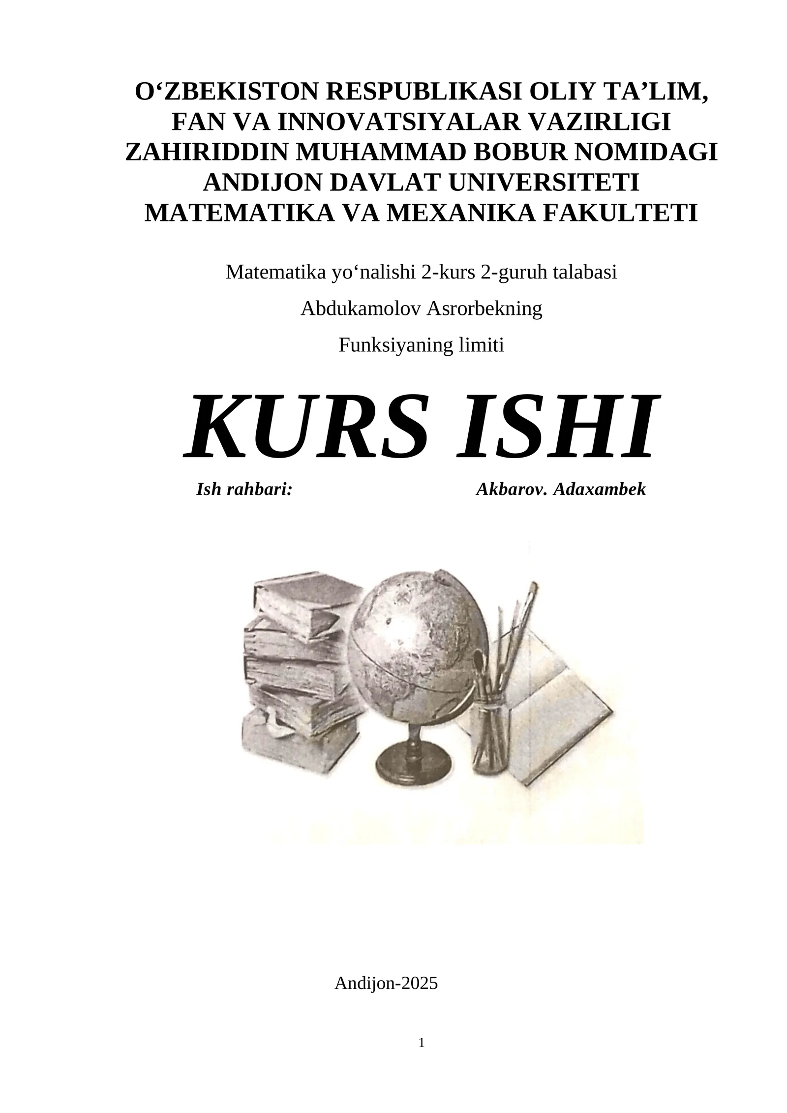 Funksiyaning limiti 1