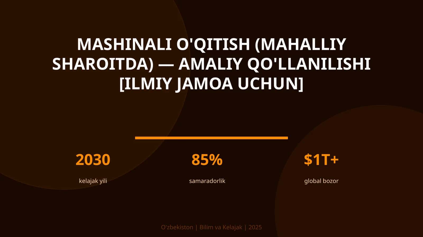 Mashinali o'qitish (mahalliy sharoitda) — amaliy qo'llanilishi [ilmiy jamoa uchun] 1