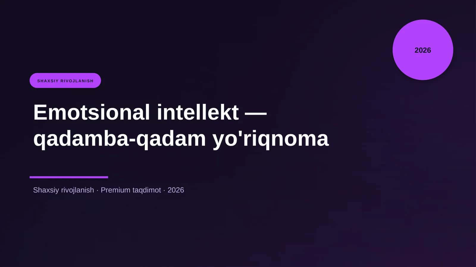 Emotsional intellekt — qadamba-qadam yo'riqnoma 1