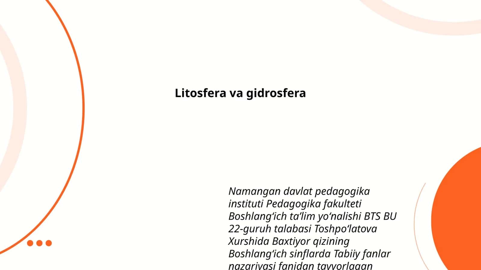 Litosfera va gidrosfera 1