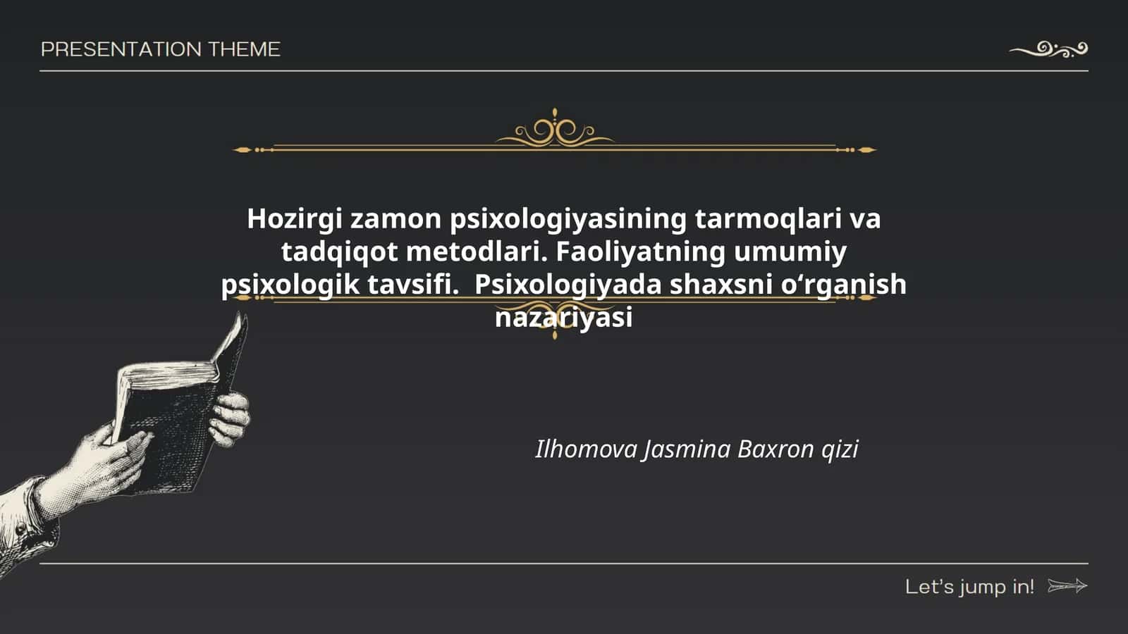 Hozirgi zamon psixologiyasining tarmoqlari va tadqiqot metodlari 1