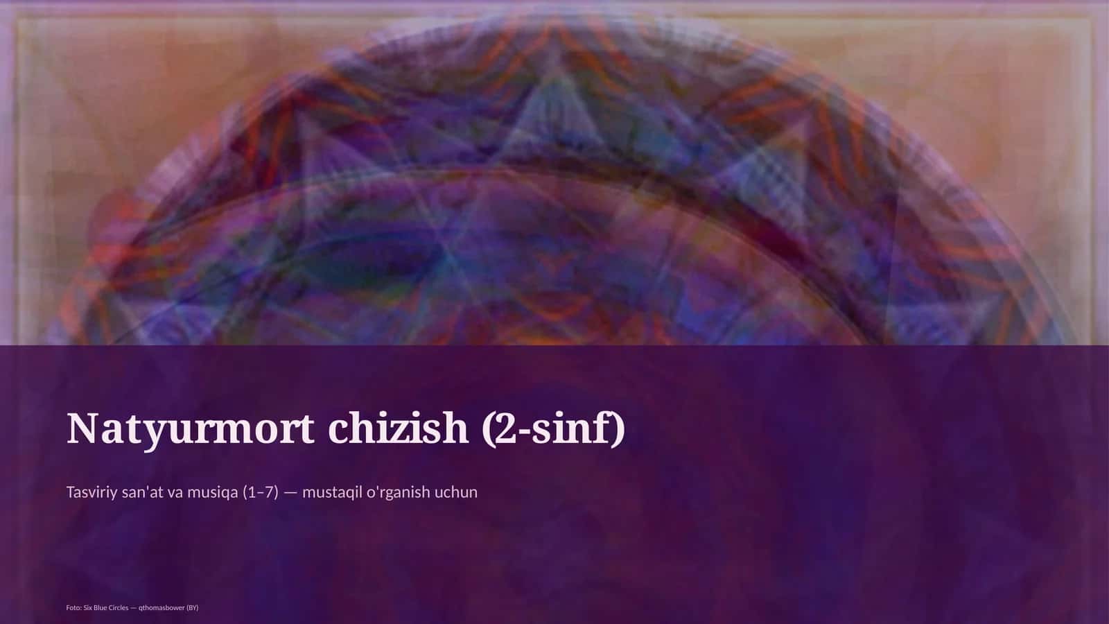 Natyurmort chizish (2-sinf) 1