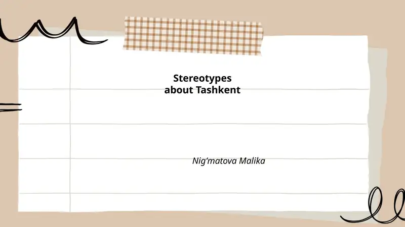 Stereotypes about Tashkent 1