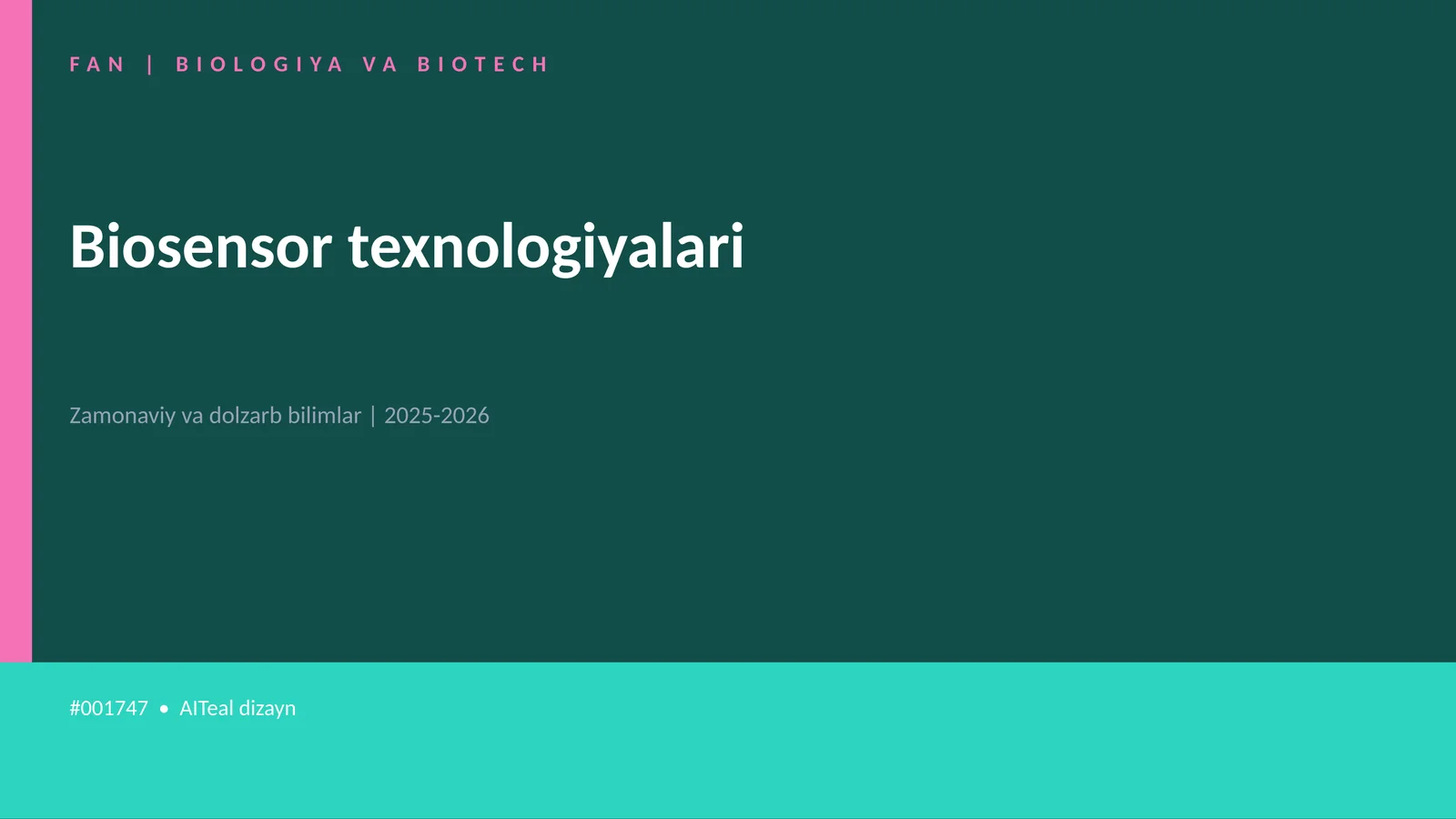 Biosensor texnologiyalari 1