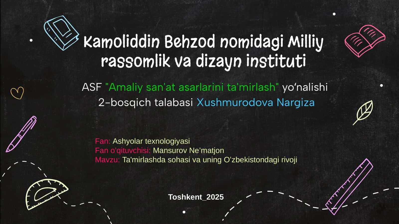 Ashyolar texnologiyasi 1
