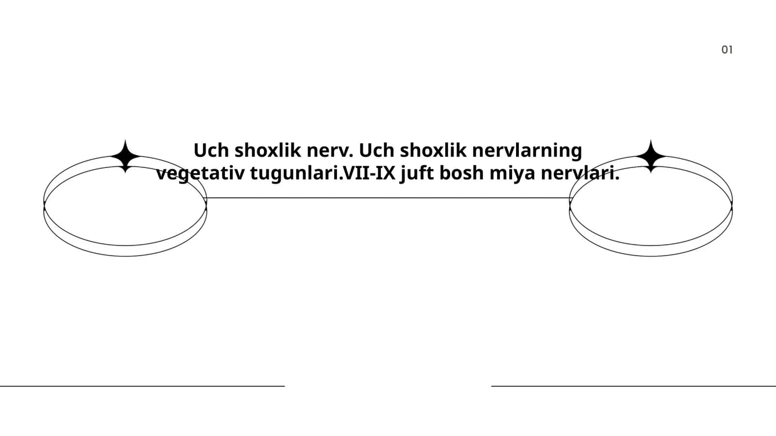 Uch shoxlik nerv. Uch shoxlik nervlarning vegetativ tugunlari.VII-IX juft bosh miya nervlari 1