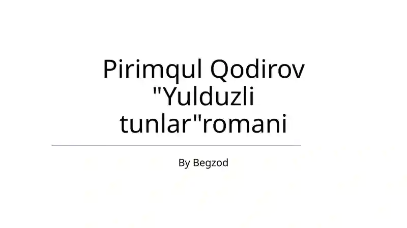 Yulduzli tunlar