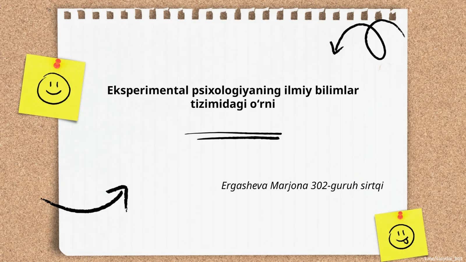 Eksperimental psixologiyaning ilmiy bilimlar tizimidagi oʻrni 1