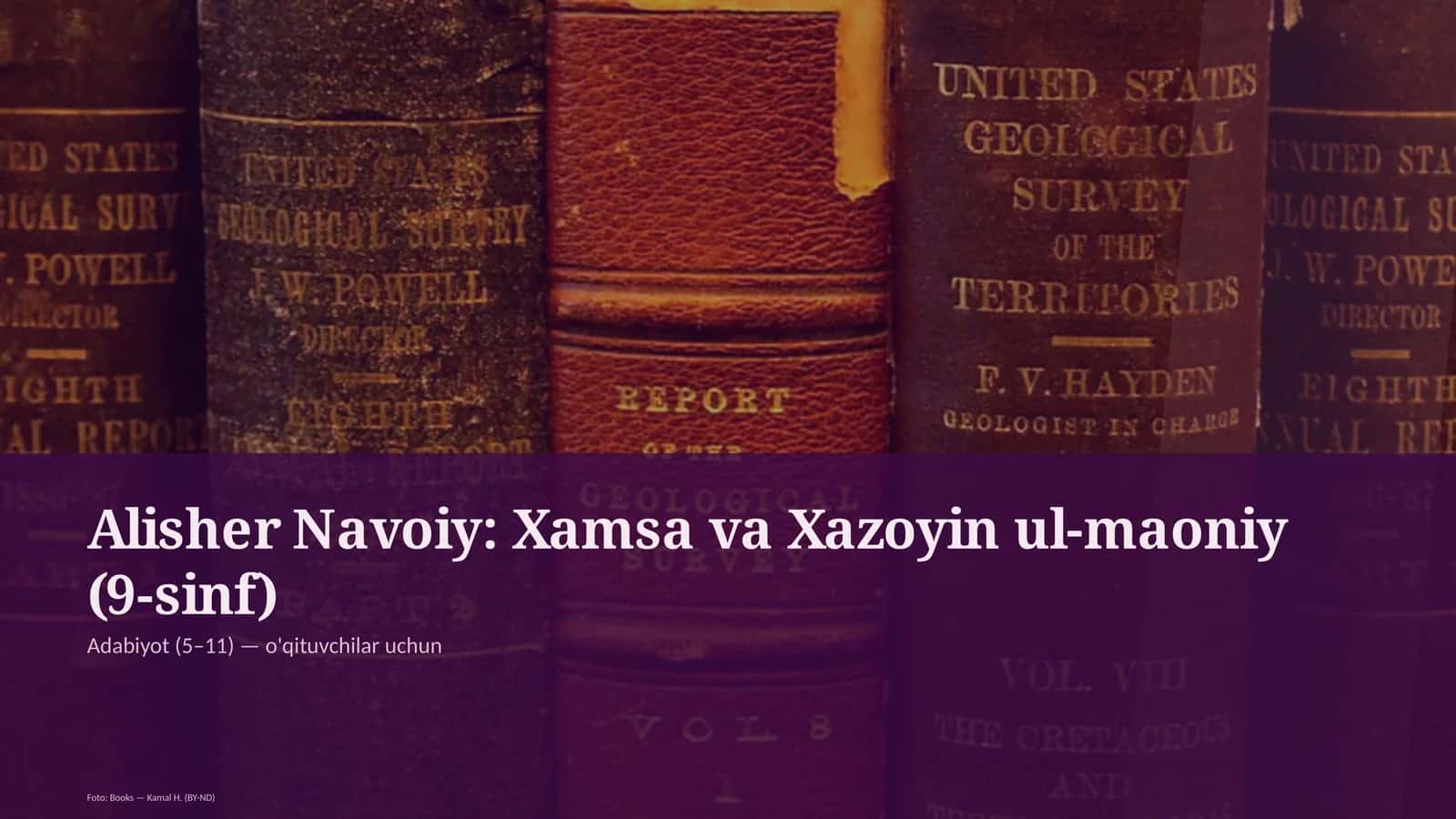 Alisher Navoiy: Xamsa va Xazoyin ul-maoniy (9-sinf) 1