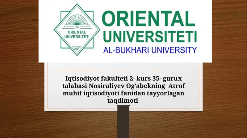 HAVONING IFLOSLANISHI BUYICHA BOSHQARUV SIYOSATI ASOSLARI 1