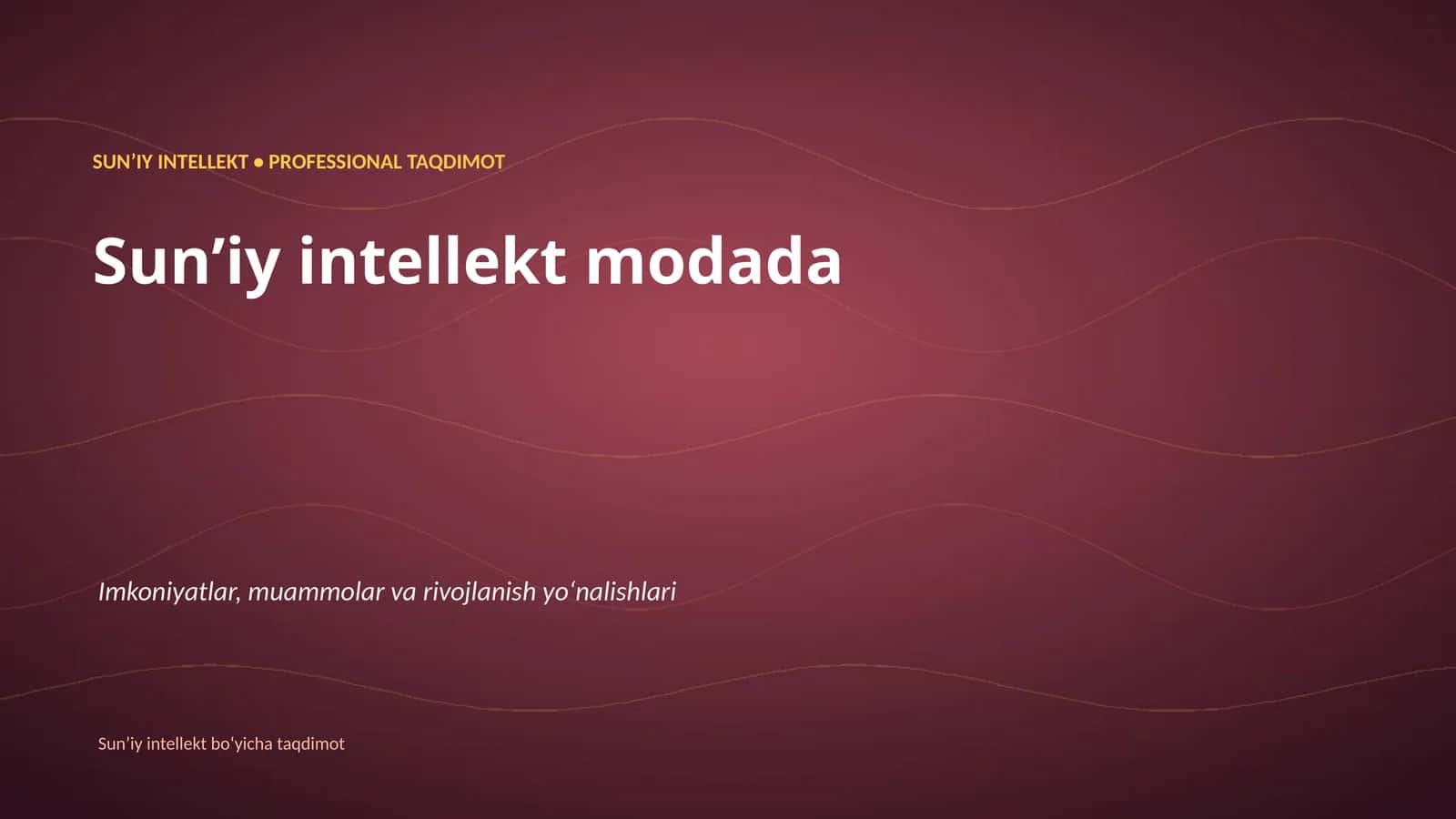 Sunʼiy intellekt modada 1