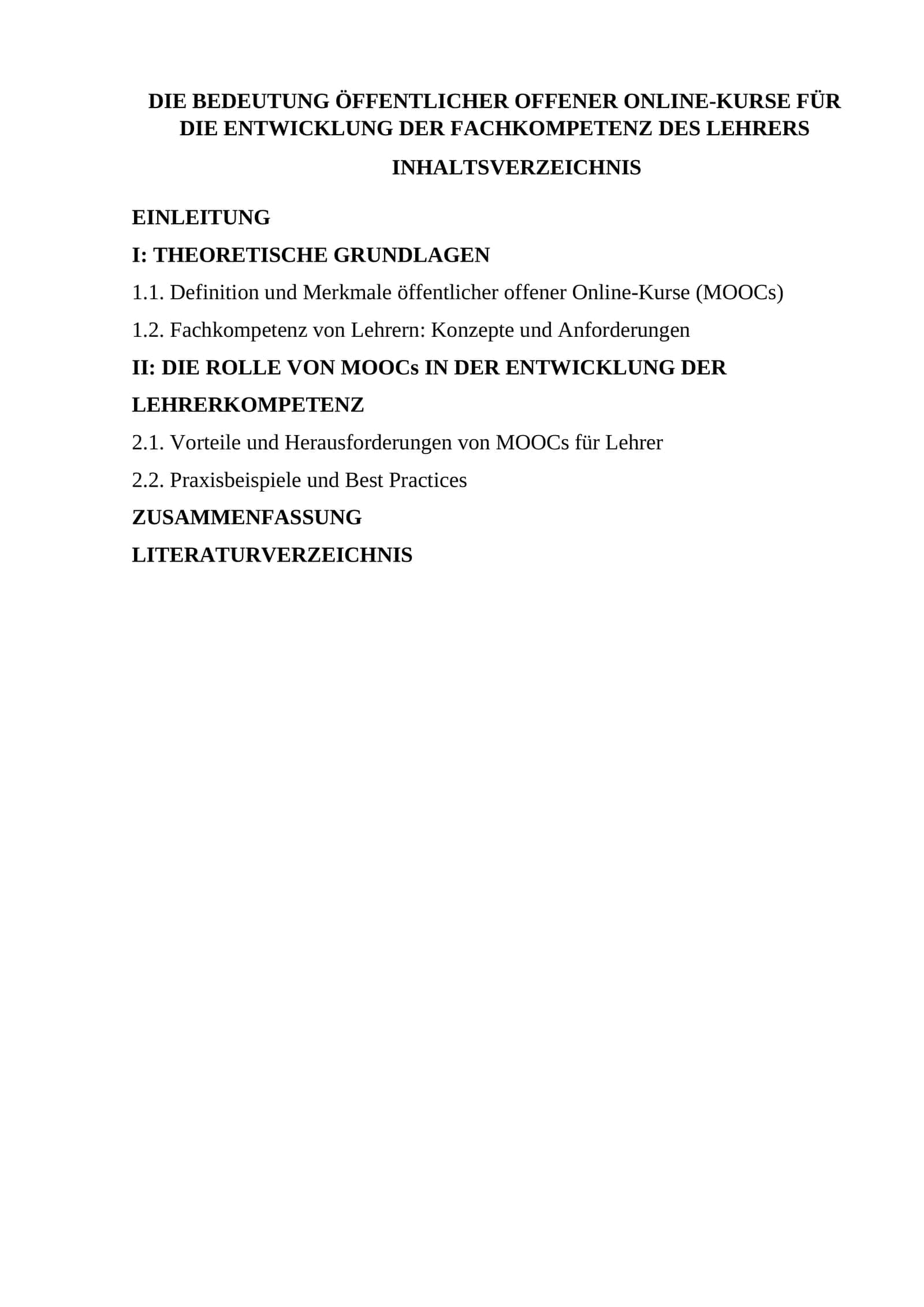 DIE BEDEUTUNG ÖFFENTLICHER OFFENER ONLINE-KURSE FÜR DIE ENTWICKLUNG DER FACHKOMPETENZ DES LEHRERS 1