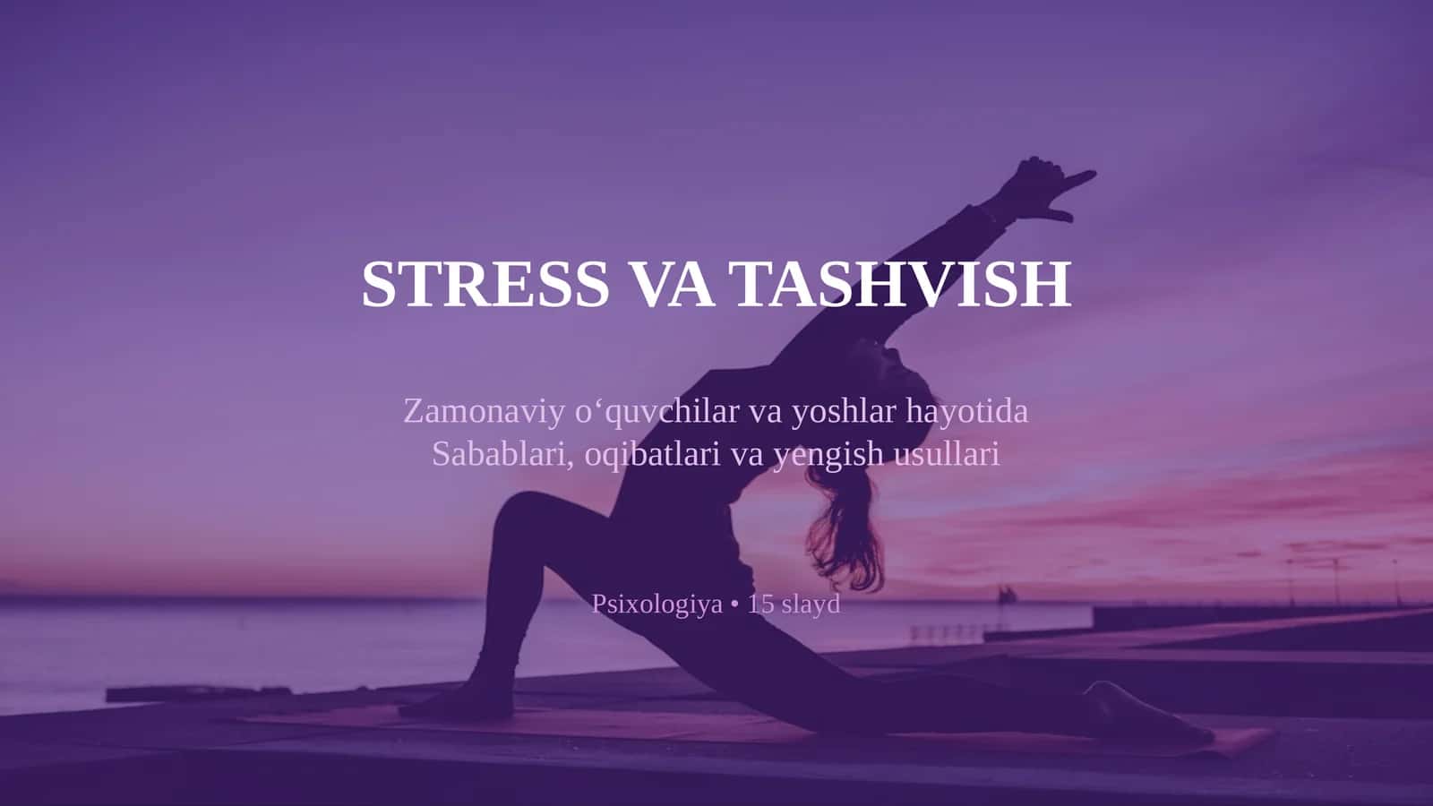 Stress va tashvish 1