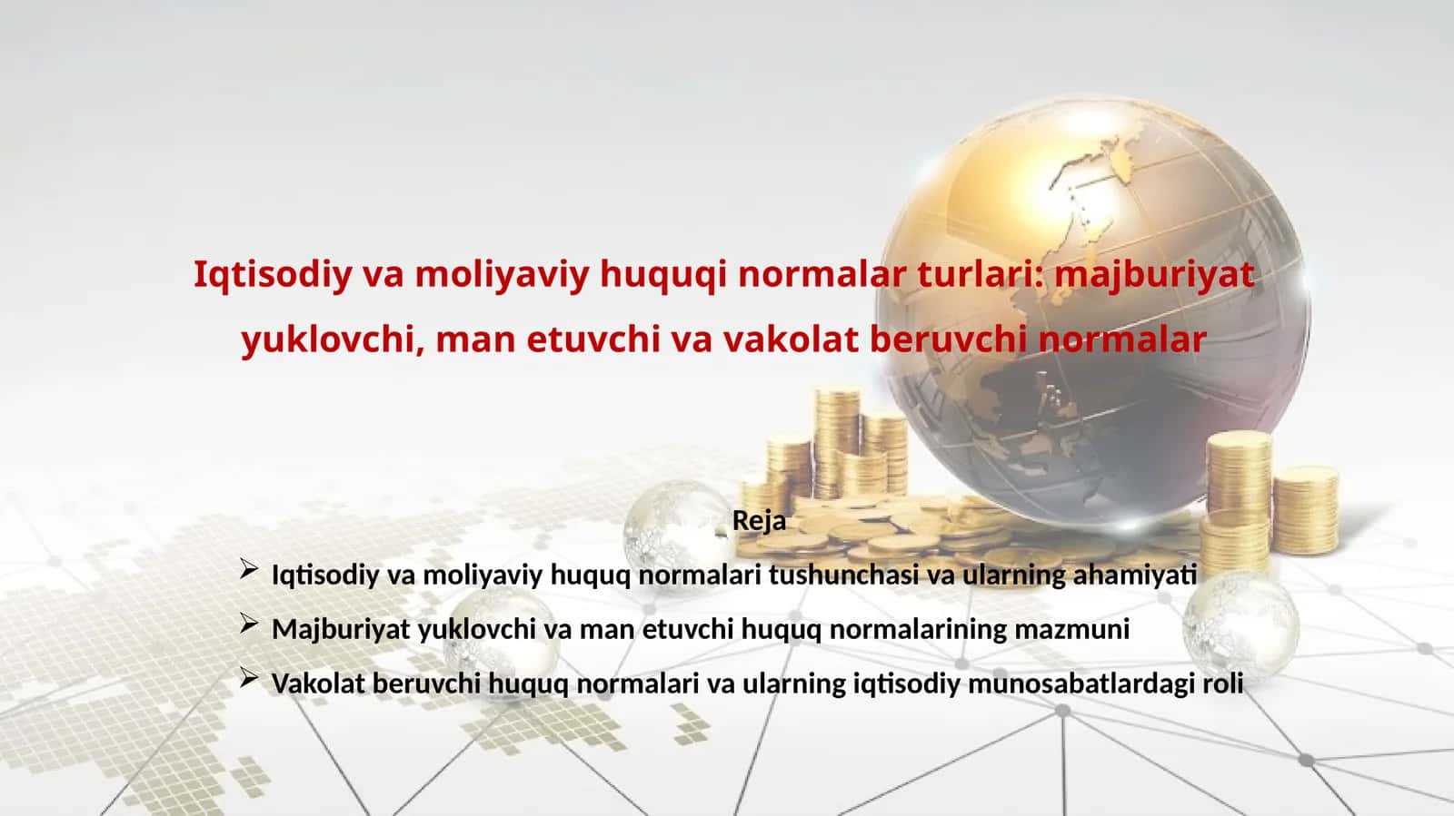 Iqtisodiy va moliyaviy huquq normalarlari 1
