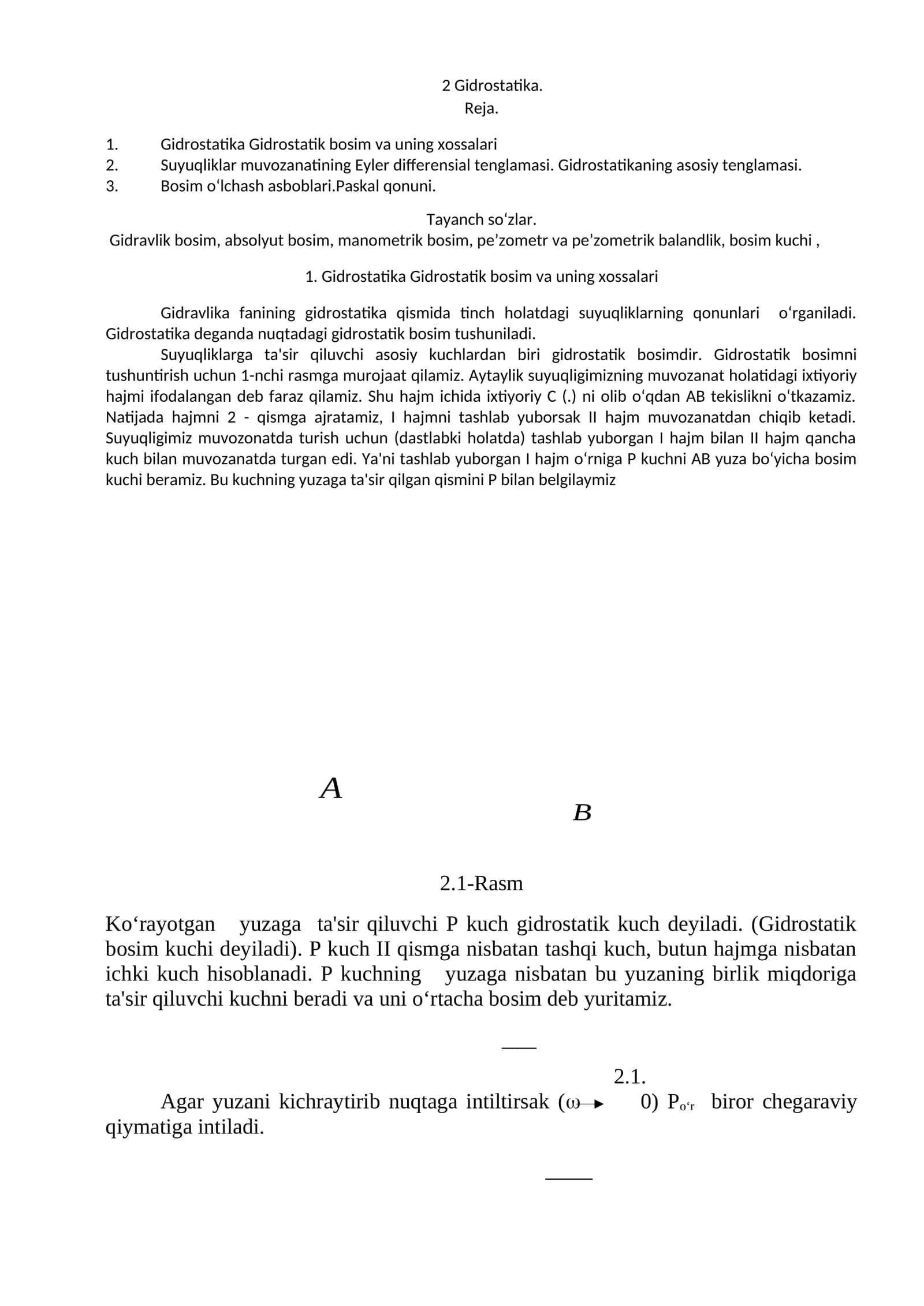Gidrostatika 1