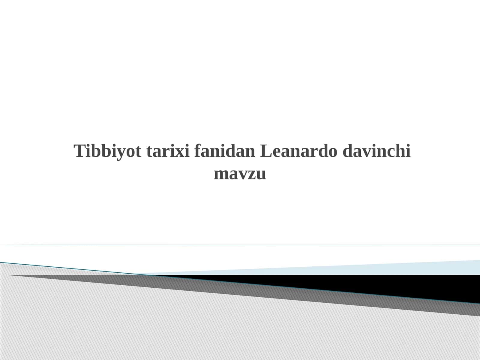 Leanardo davinchi 1