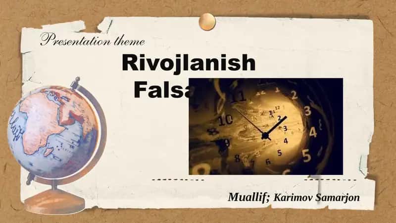 Rivojlanish Falsafasi 1