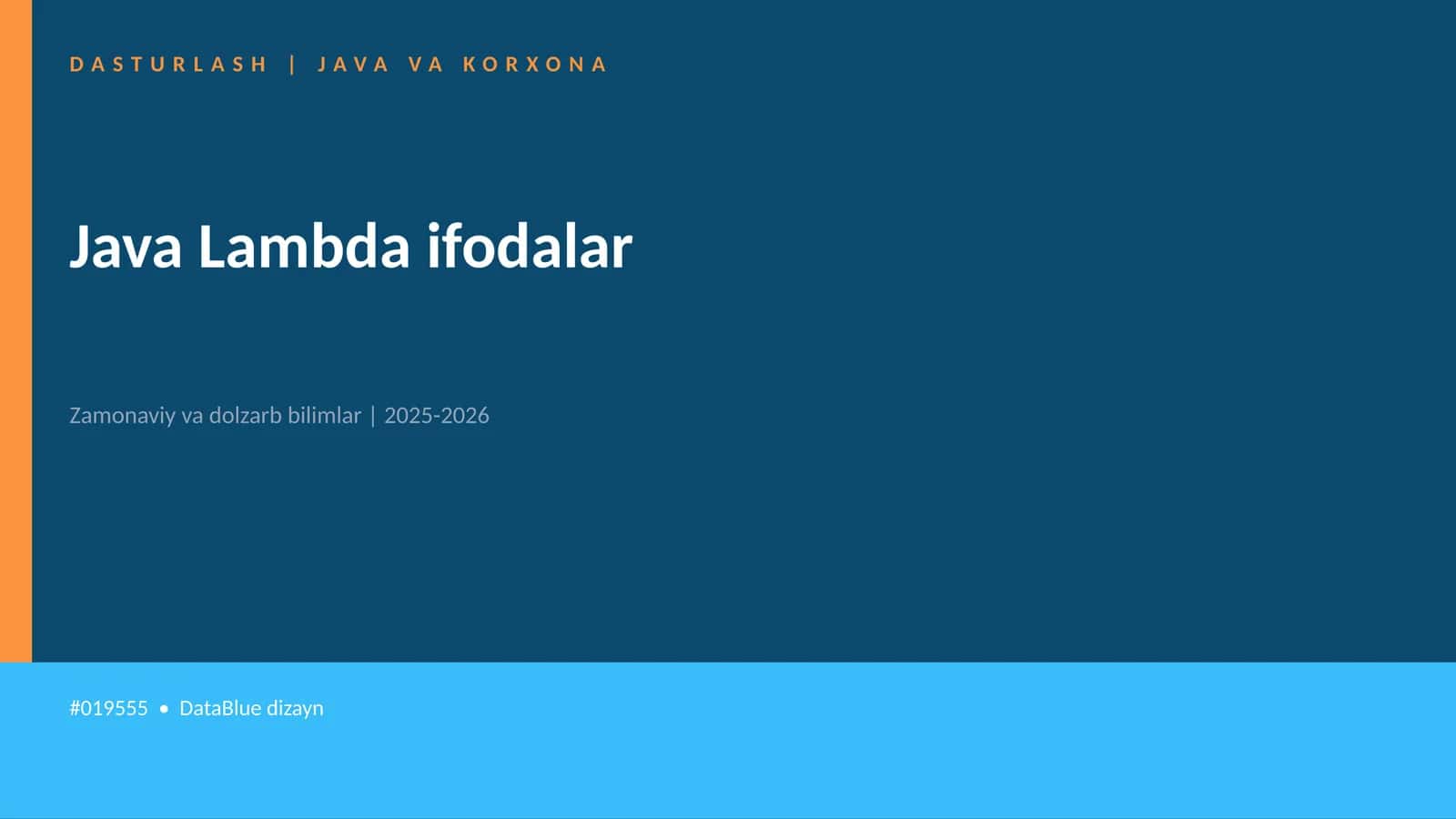 Java Lambda ifodalar 1