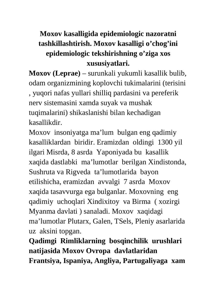 Moxov kasalligi 1