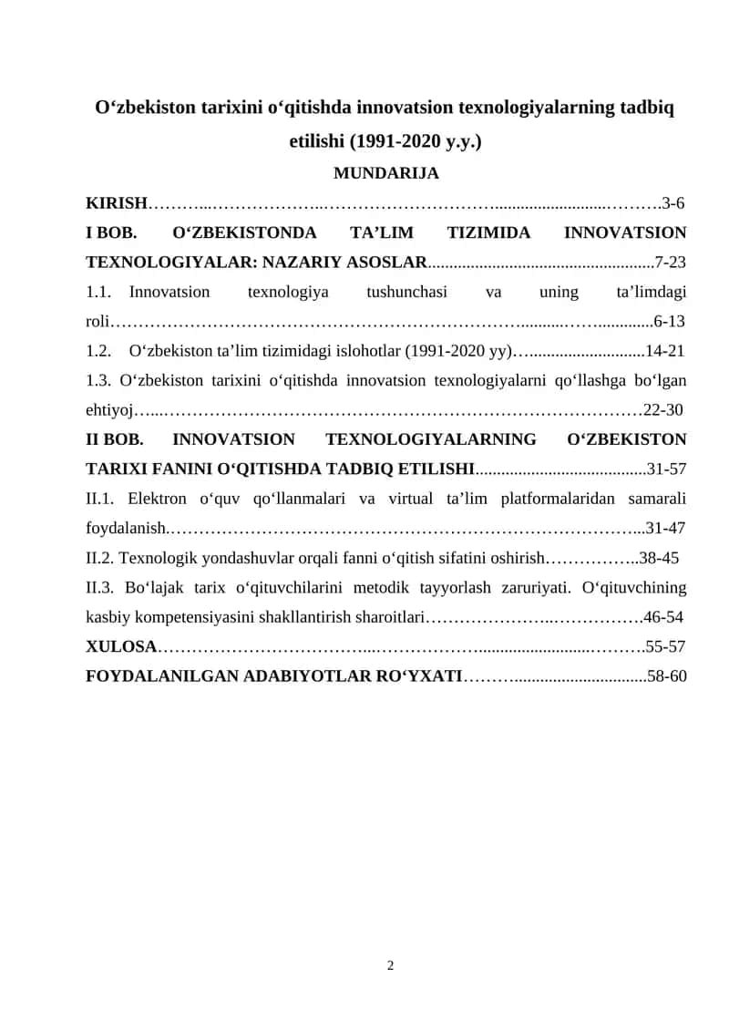О‘zbekistоn tаrixini о‘qitishdа innоvаtsiоn texnоlоgiyаlаr 1