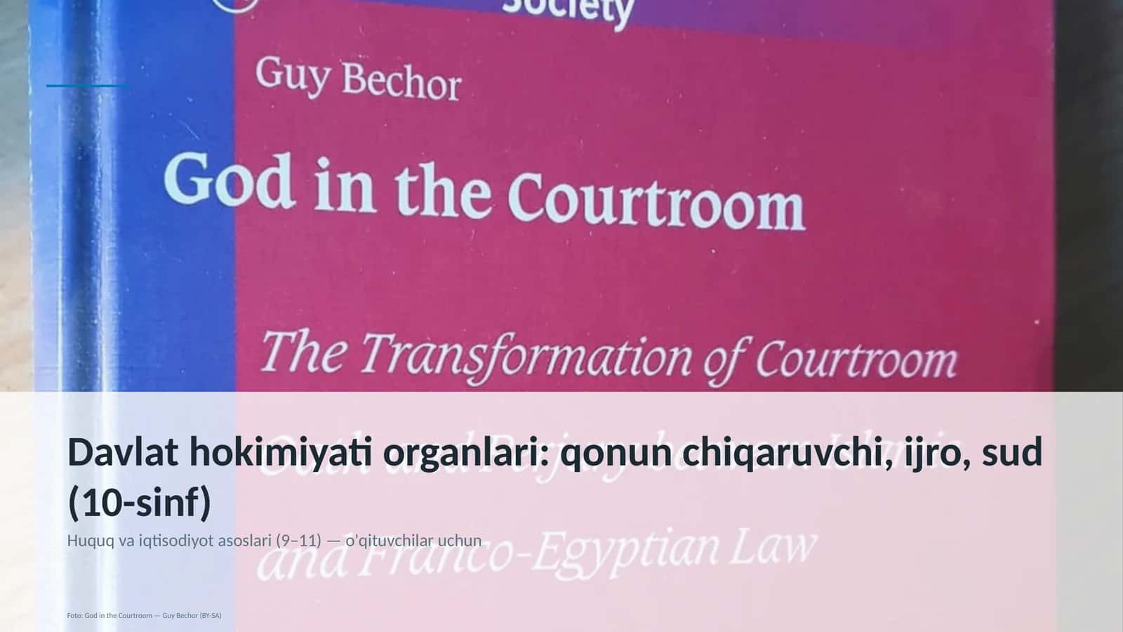 Huquq va iqtisodiyot asoslari (9–11) - o'qituvchilar uchun 1