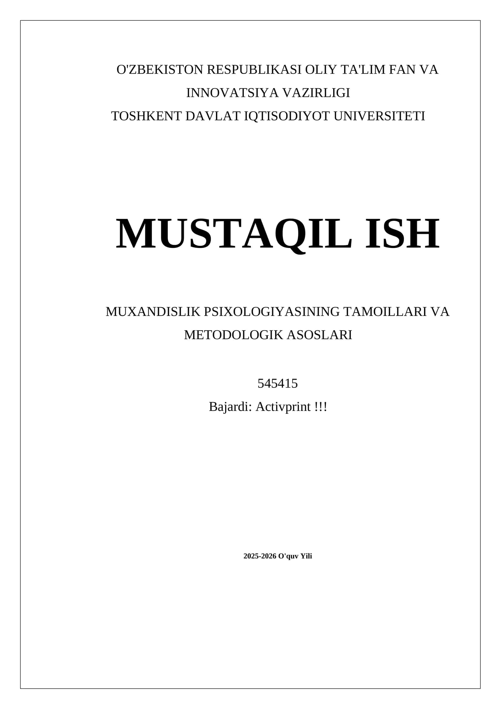 MUXANDISLIK PSIXOLOGIYASINING TAMOILLARI VA METODOLOGIK ASOSLARI 1