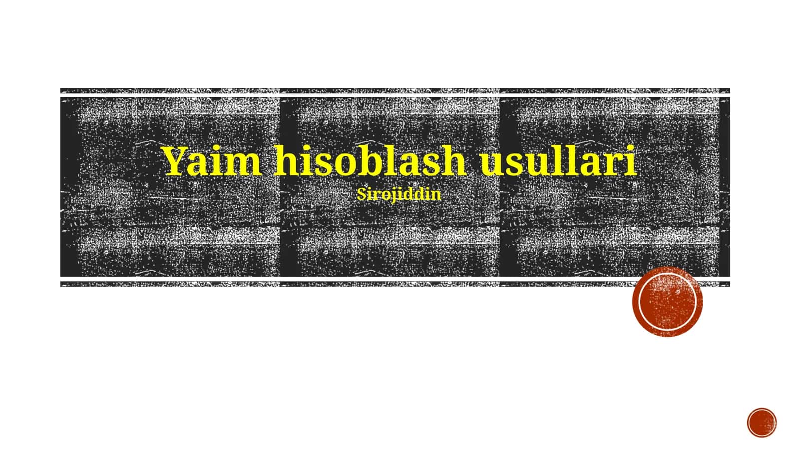 Soliq hisoblash usullari 1