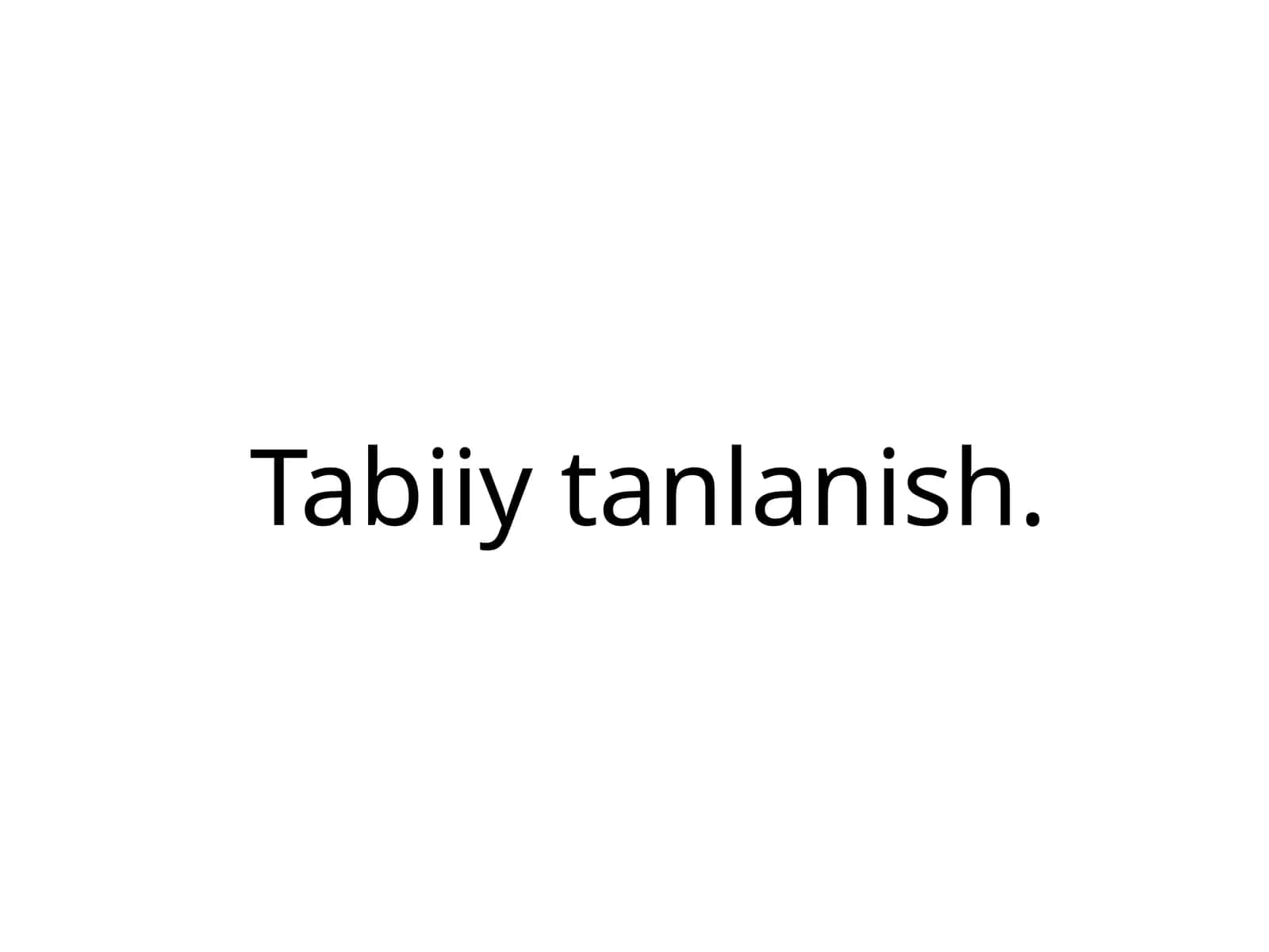 Tabiiy tanlanish 1
