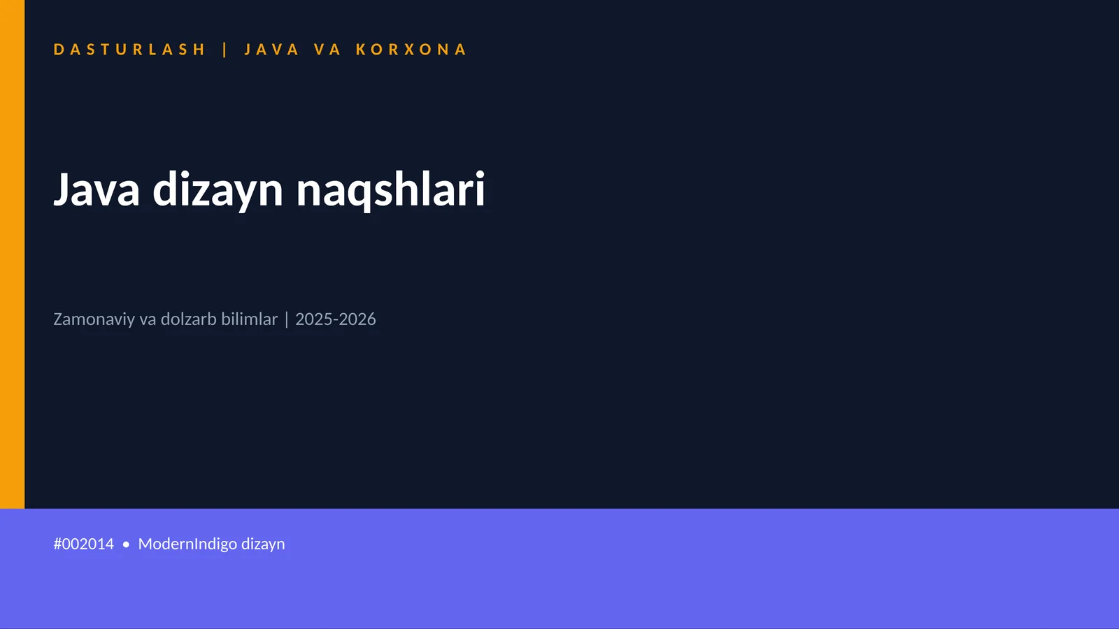 Java dizayn naqshlari 1