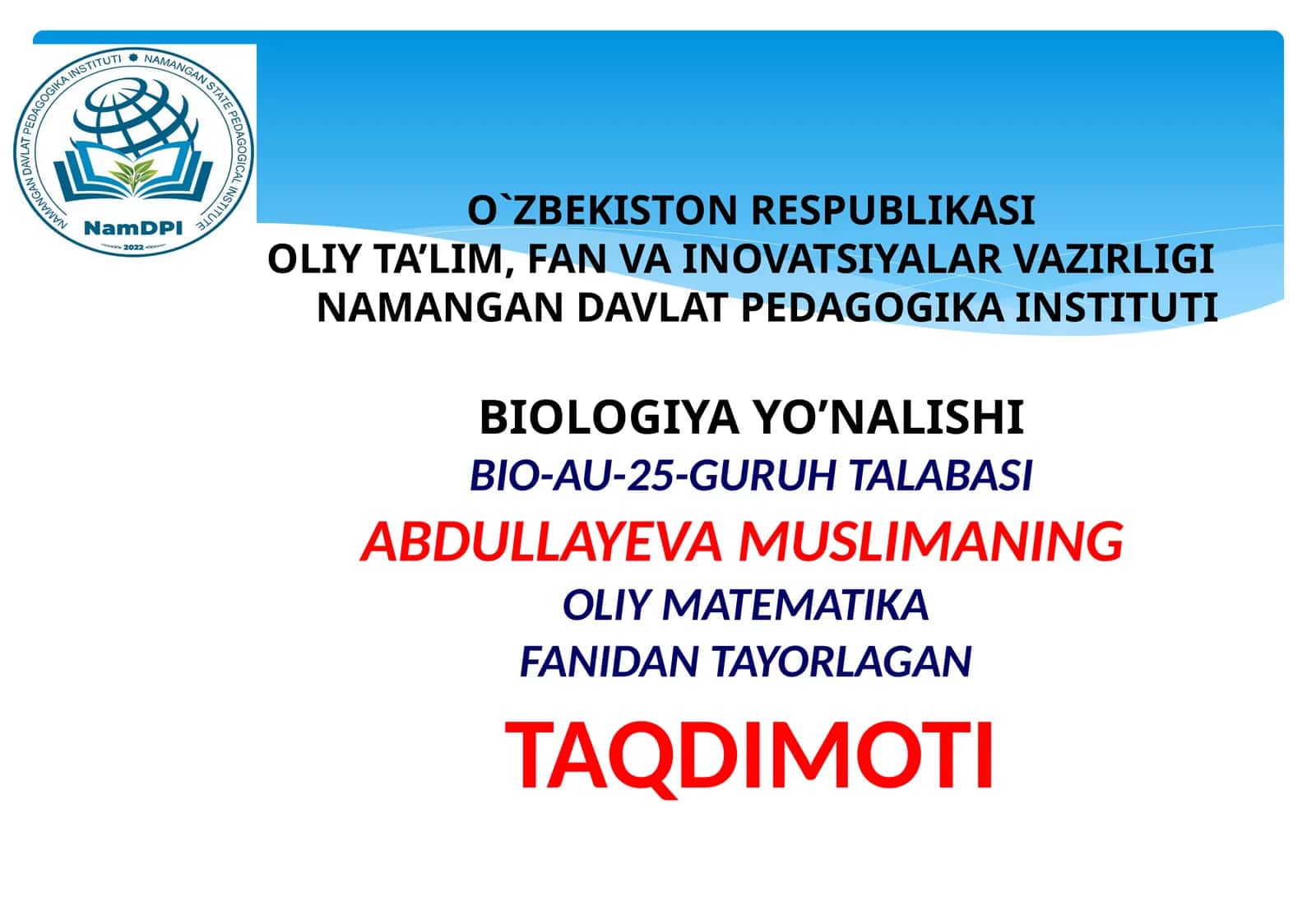 Qisqa ko'paytirish formulalari 1