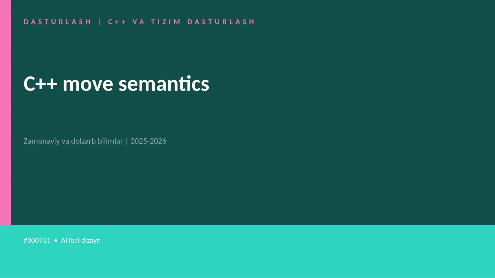 C++ move semantics 1