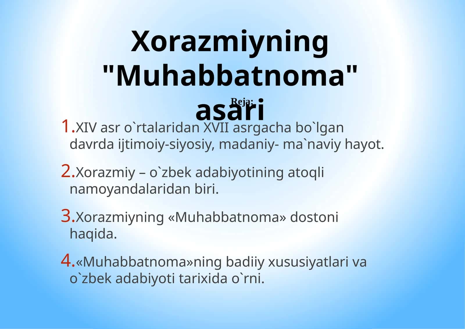 Xorazmiyning"Muhabbatnoma"asari 1