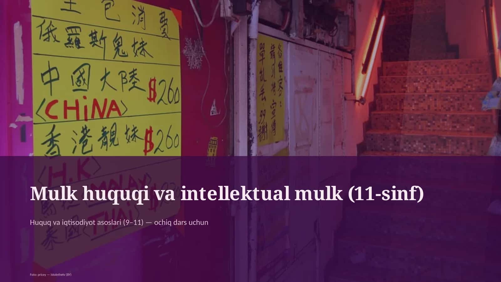Mulk huquqi va intellektual mulk (11-sinf) 1