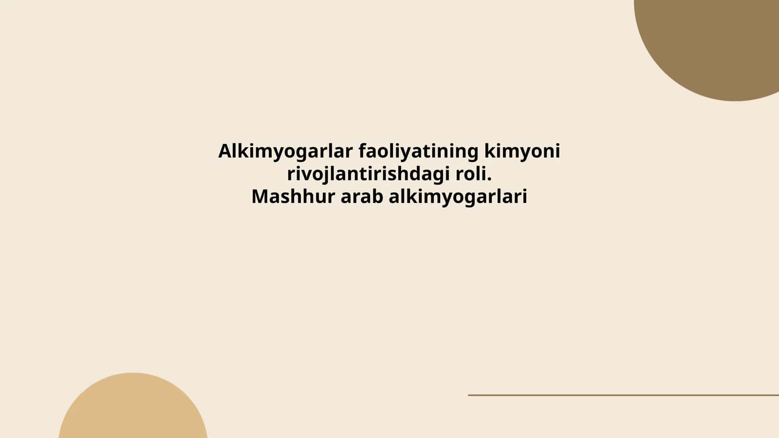 Alkimyogarlar faoliyatining kimyoni rivojlantirishdagi roli 1