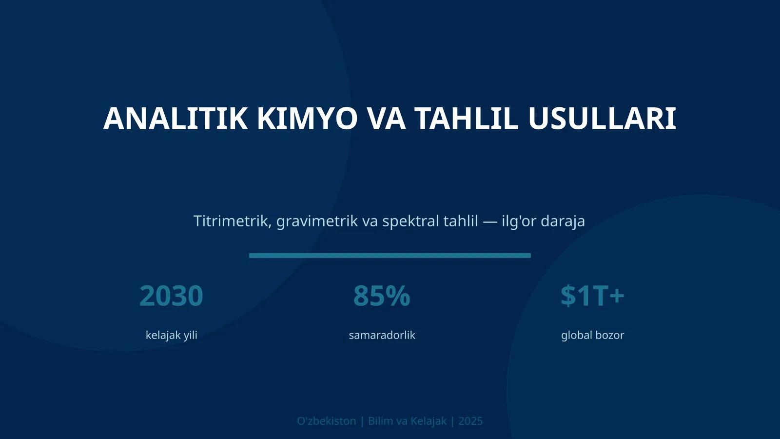 ANALITIK KIMYO VA TAHLIL USULLARI 1