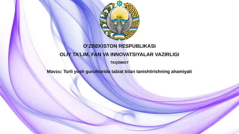 Tabiat bilan tanishtirish usullari va imkoniyatlari 1