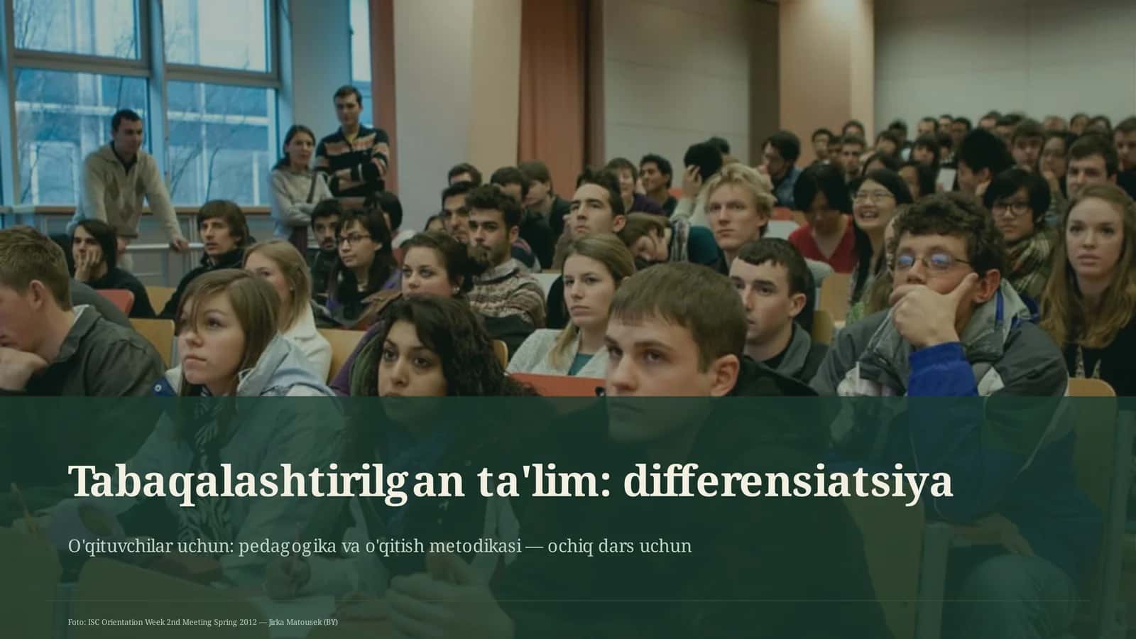 Tabaqalashtirilgan ta'lim: differensiatsiya 1