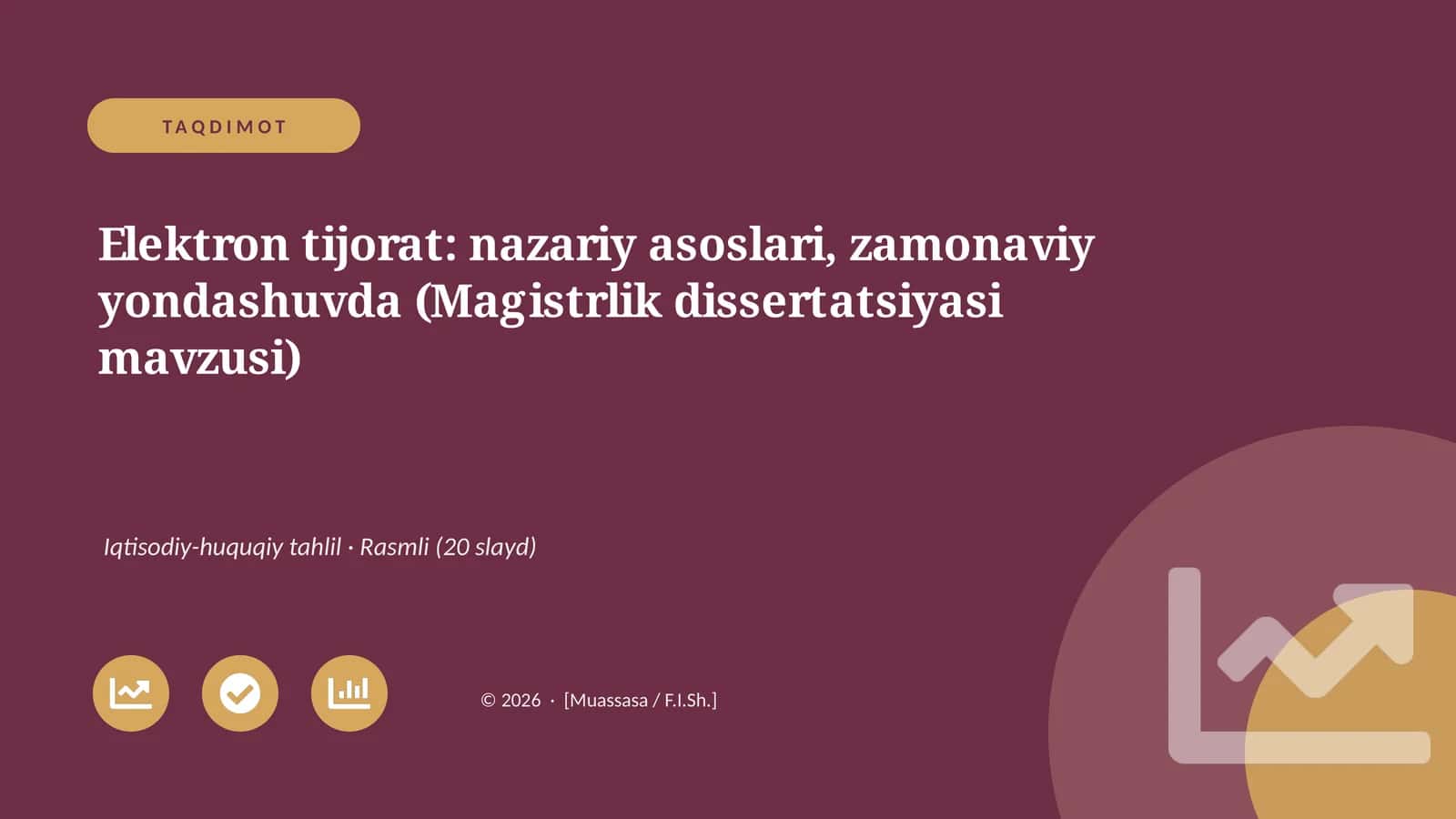 Elektron tijorat: nazariy asoslari, zamonaviy yondashuvda (Magistrlik dissertatsiyasi mavzusi) 1